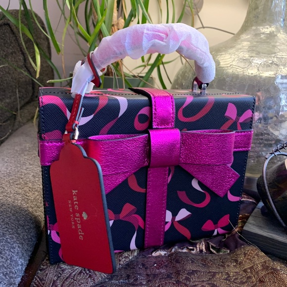 Authentic KATE SPADE Leather gift wrap Crosby/Satchel - Picture 4 of 13